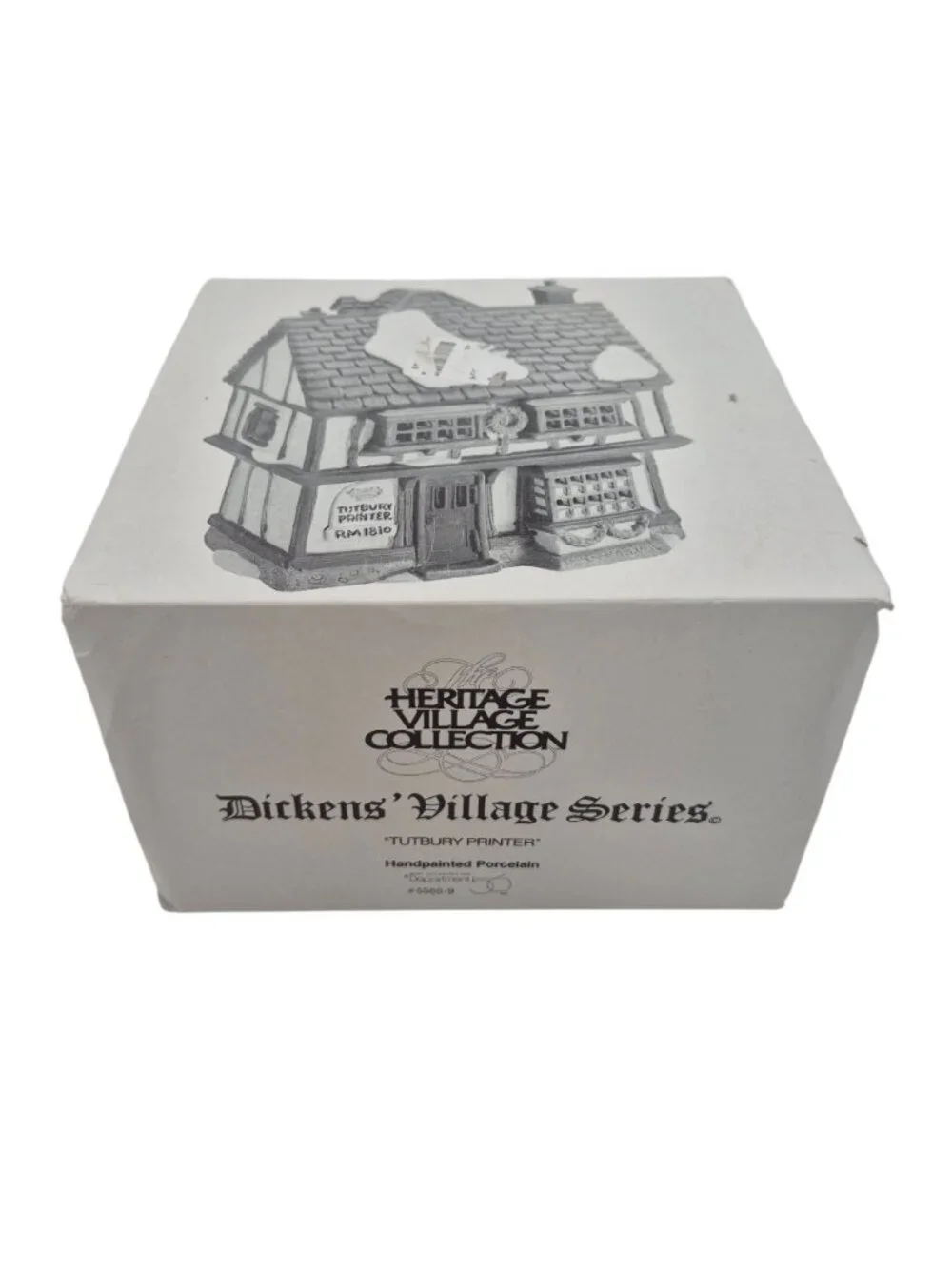Department 56 Tutbury Printer 55689 Heritage Dickens Village Porcelain 1990 Box